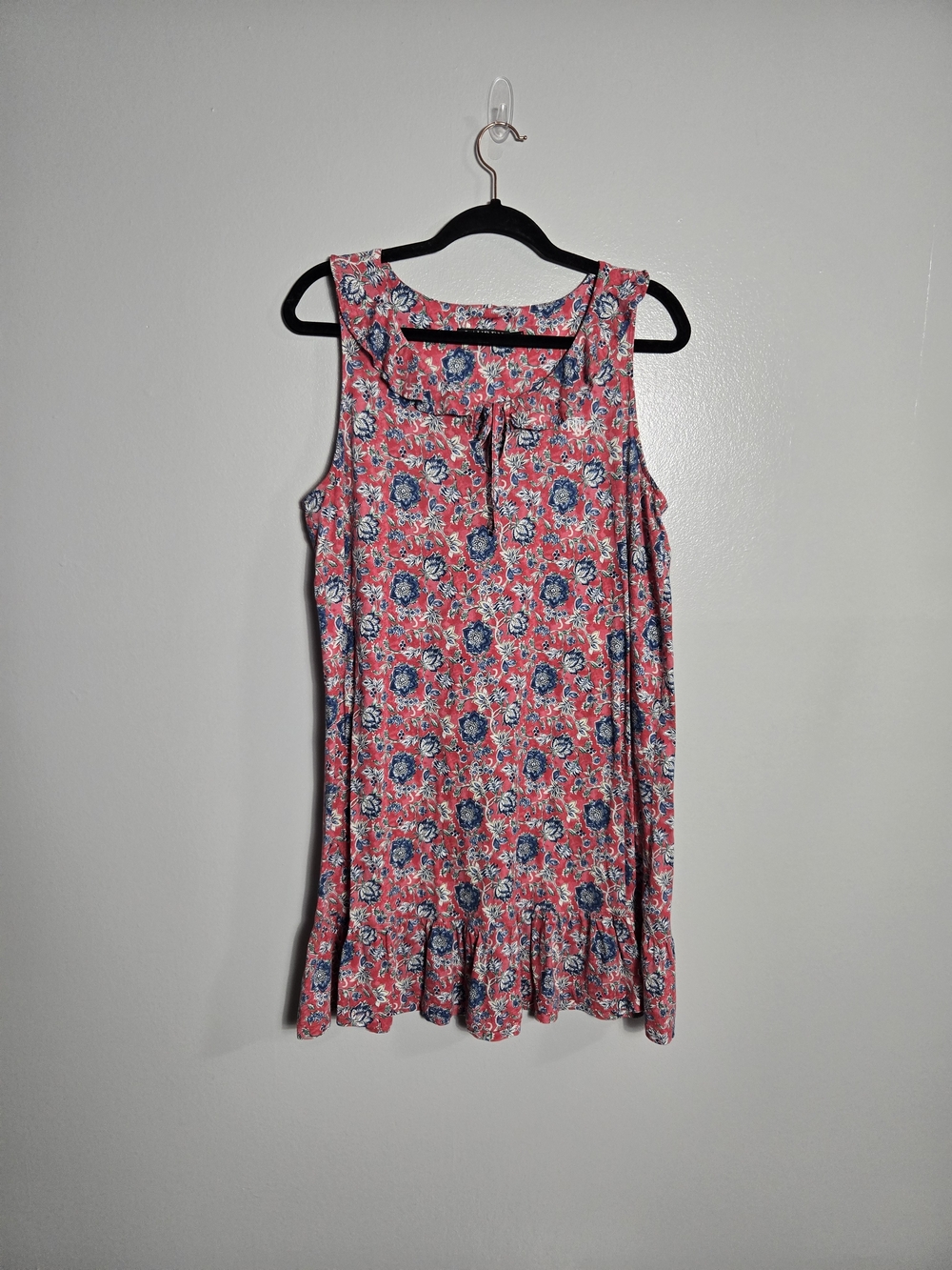 Lauren Ralph Lauren Floral Nightgown Bundle Lot of 2 Medium Ruffle Hem Knit - Picture 2 of 10